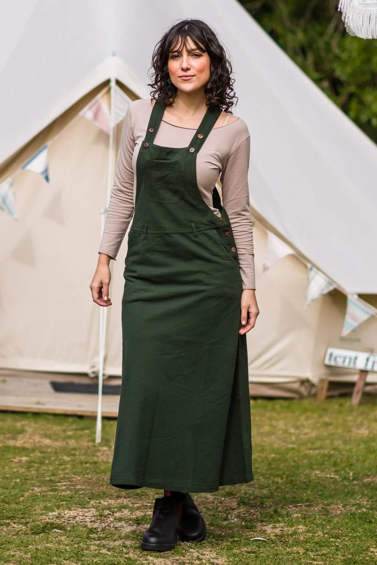 Overall Maxi Dress - Green