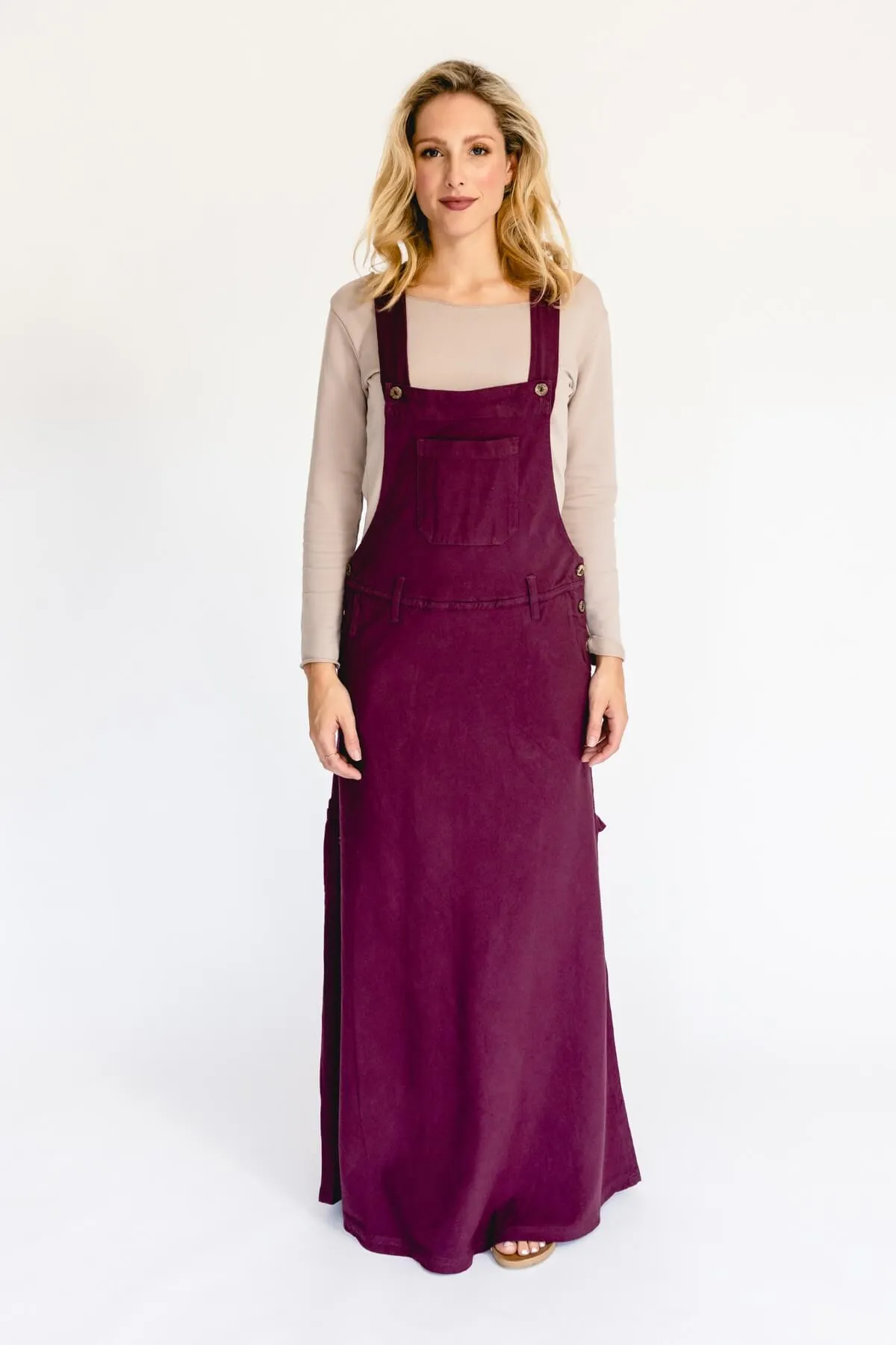 Overall Maxi Dress - Wine