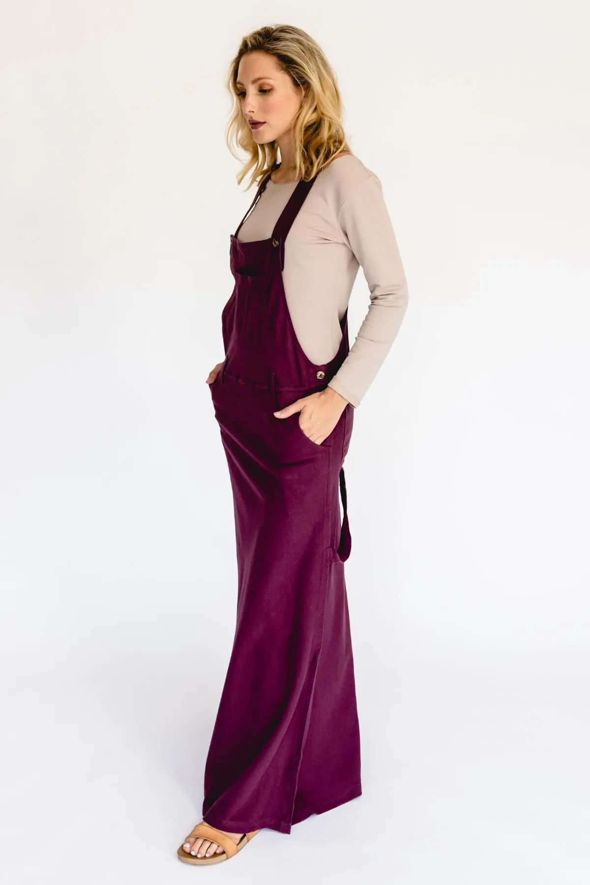Overall Maxi Dress - Wine