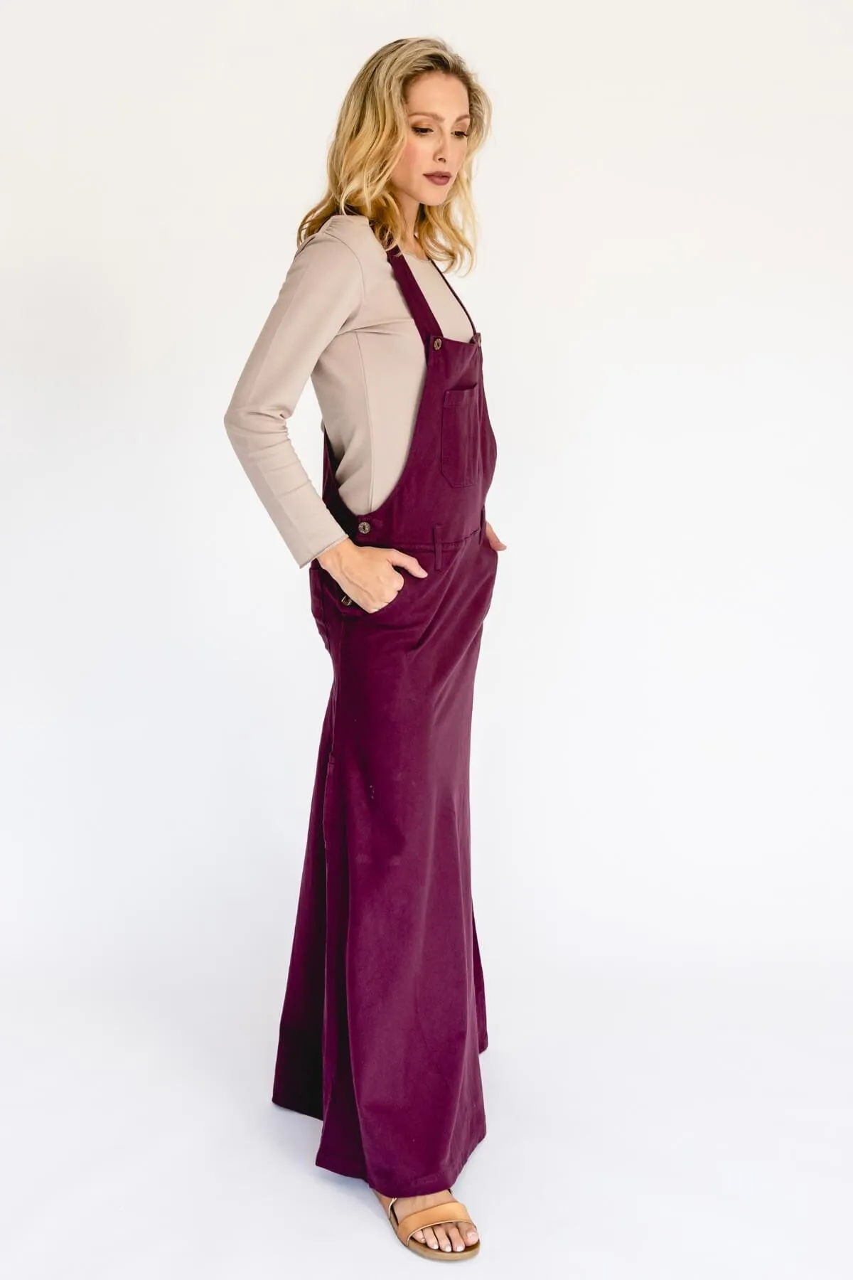 Overall Maxi Dress - Wine