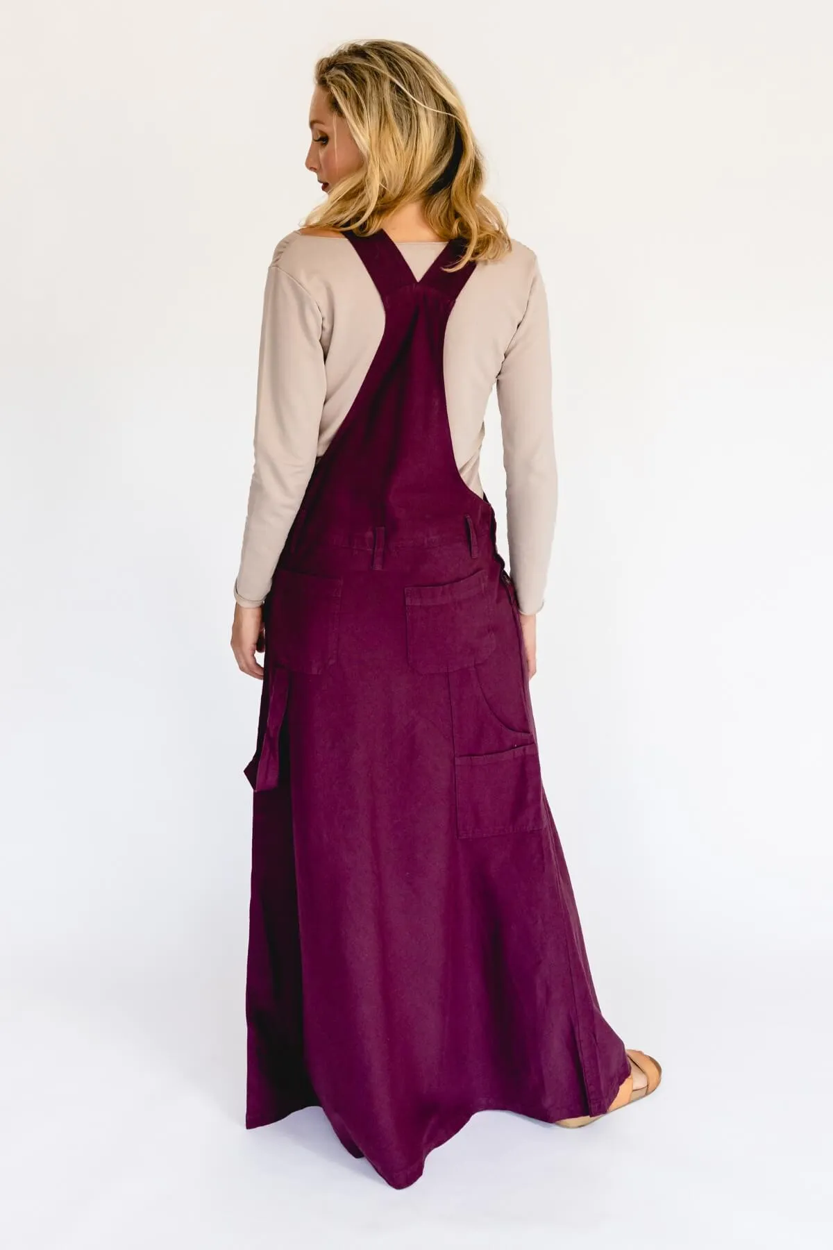 Overall Maxi Dress - Wine