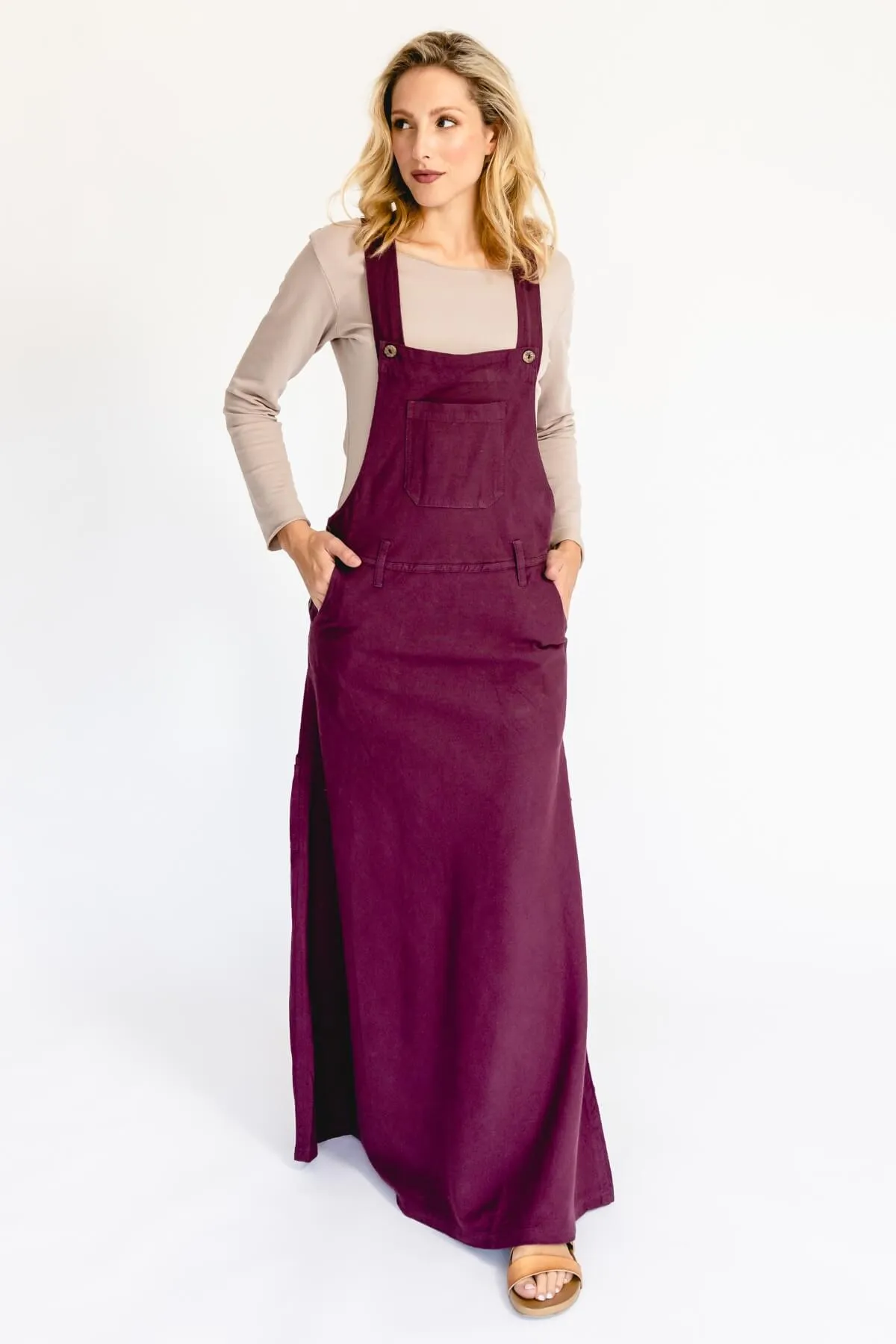 Overall Maxi Dress - Wine