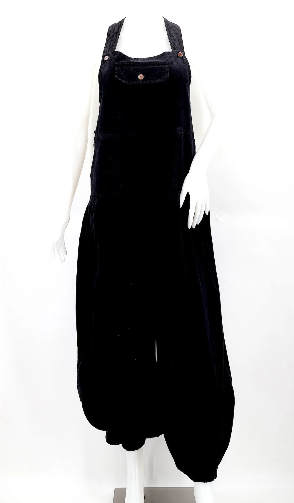 Overalls - Cotton Balloon Leg - Black