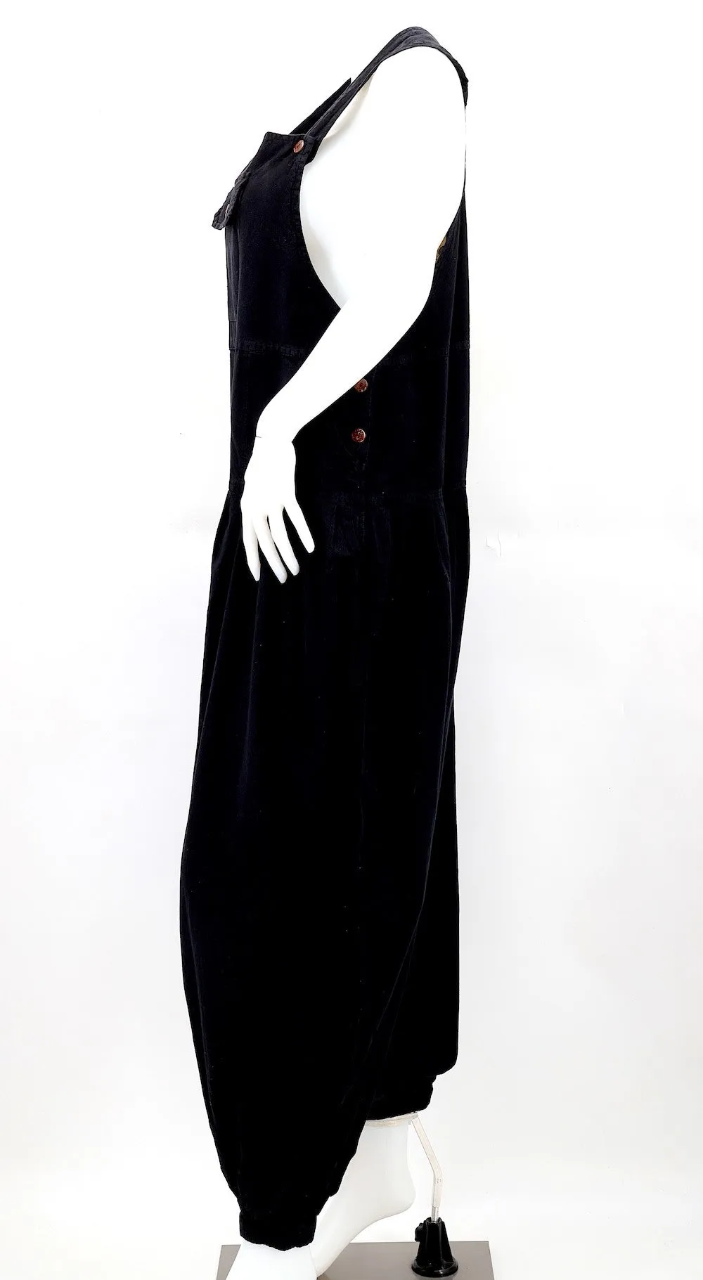 Overalls - Cotton Balloon Leg - Black