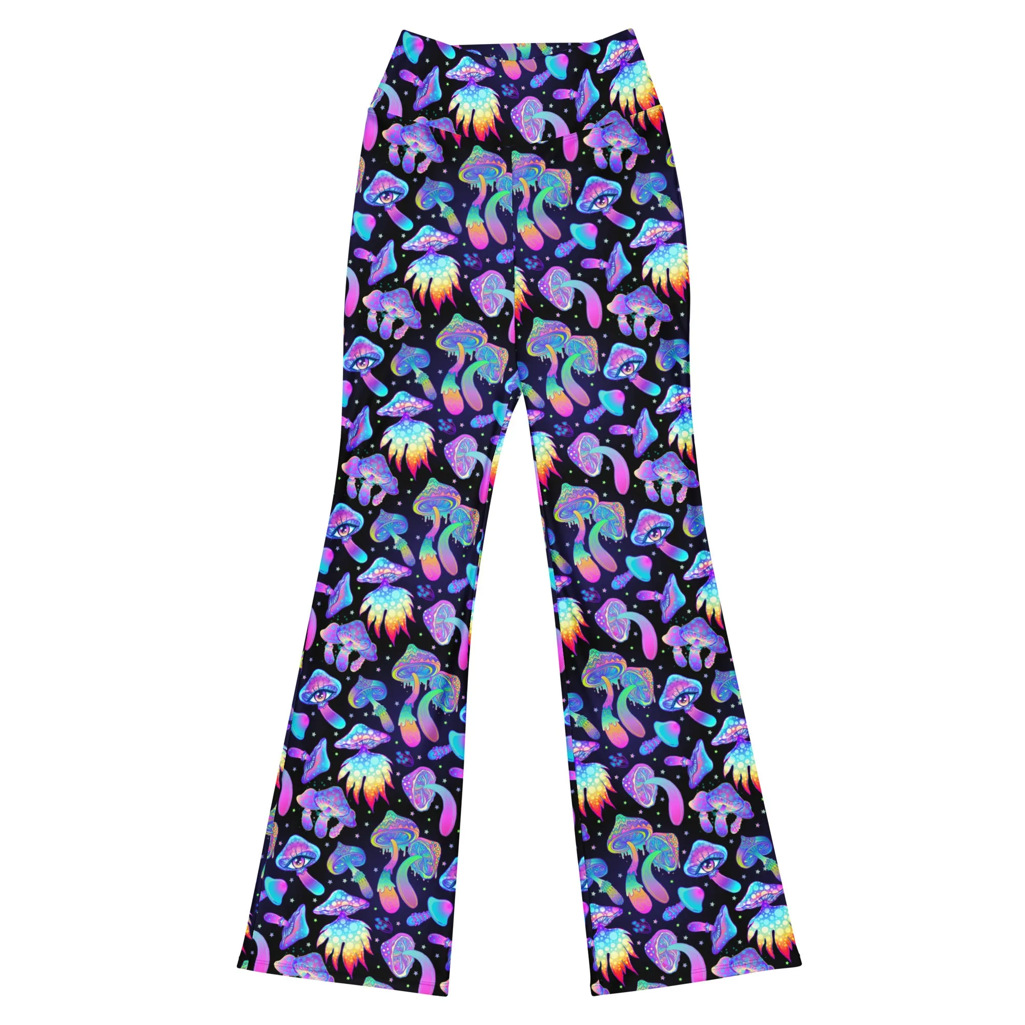 Shroomin Black Flare Leggings