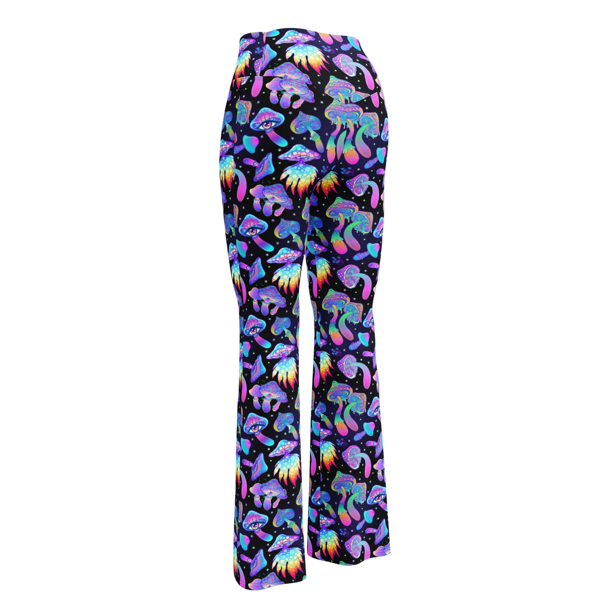 Shroomin Black Flare Leggings