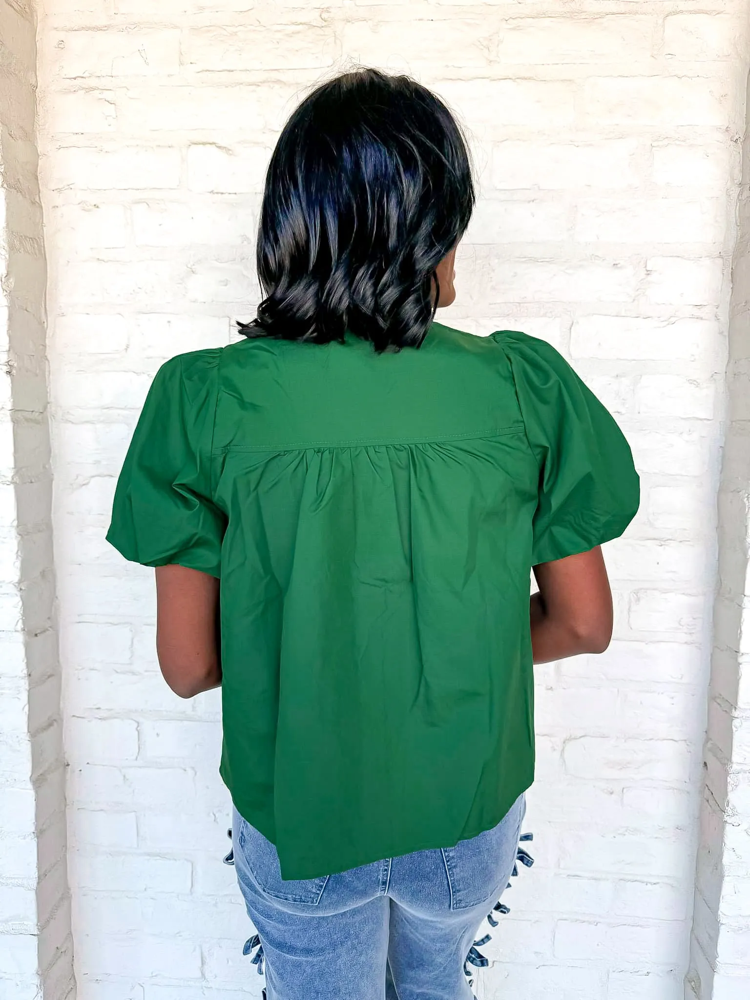 Stay Around Green Top