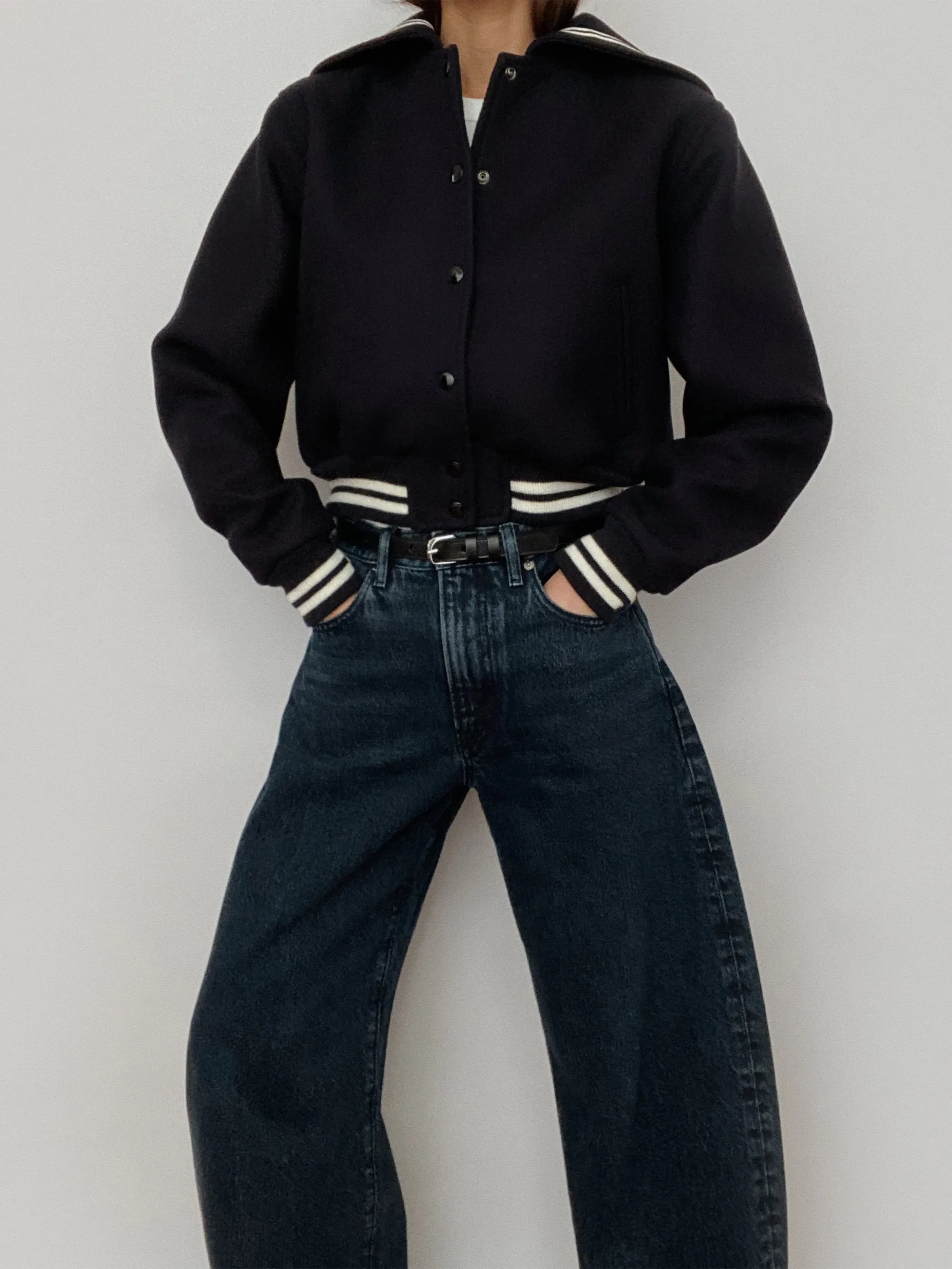 The Varsity Jacket -- Navy Multi
