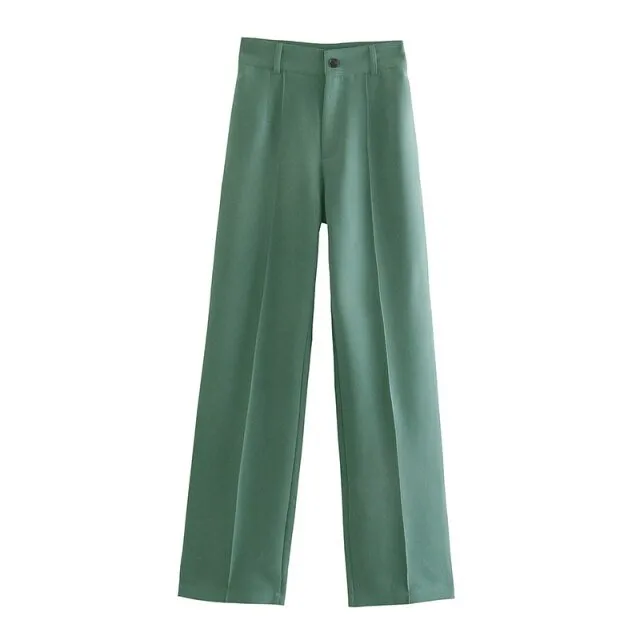 TRAF Trendy High Waist Zipper Fly Pants