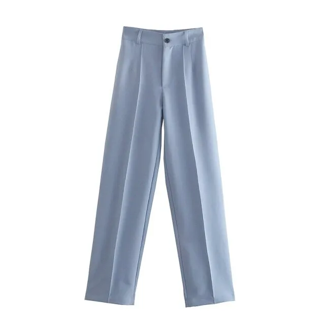 TRAF Trendy High Waist Zipper Fly Pants