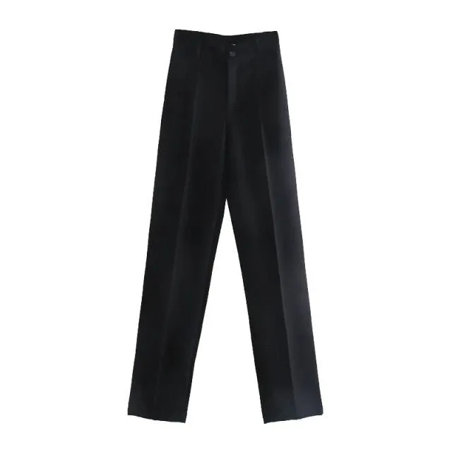 TRAF Trendy High Waist Zipper Fly Pants