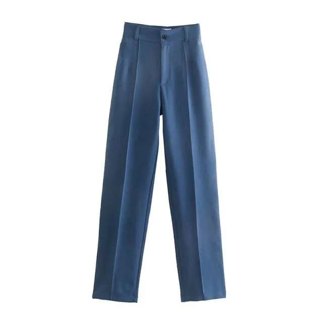 TRAF Trendy High Waist Zipper Fly Pants