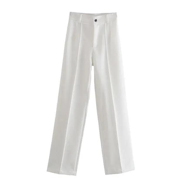 TRAF Trendy High Waist Zipper Fly Pants