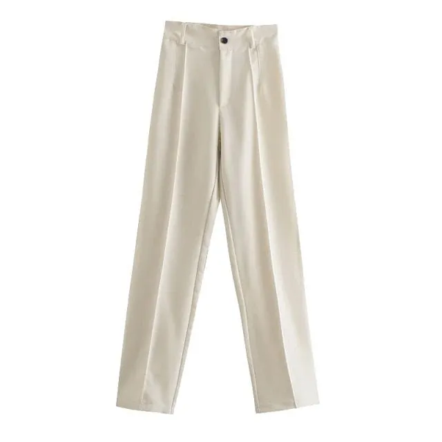 TRAF Trendy High Waist Zipper Fly Pants
