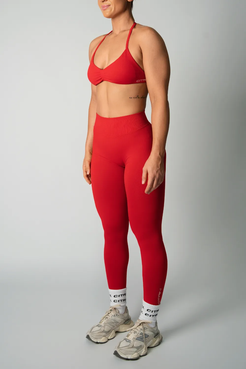 TRUE SHAPE FULL LENGTH LEGGINGS - RED