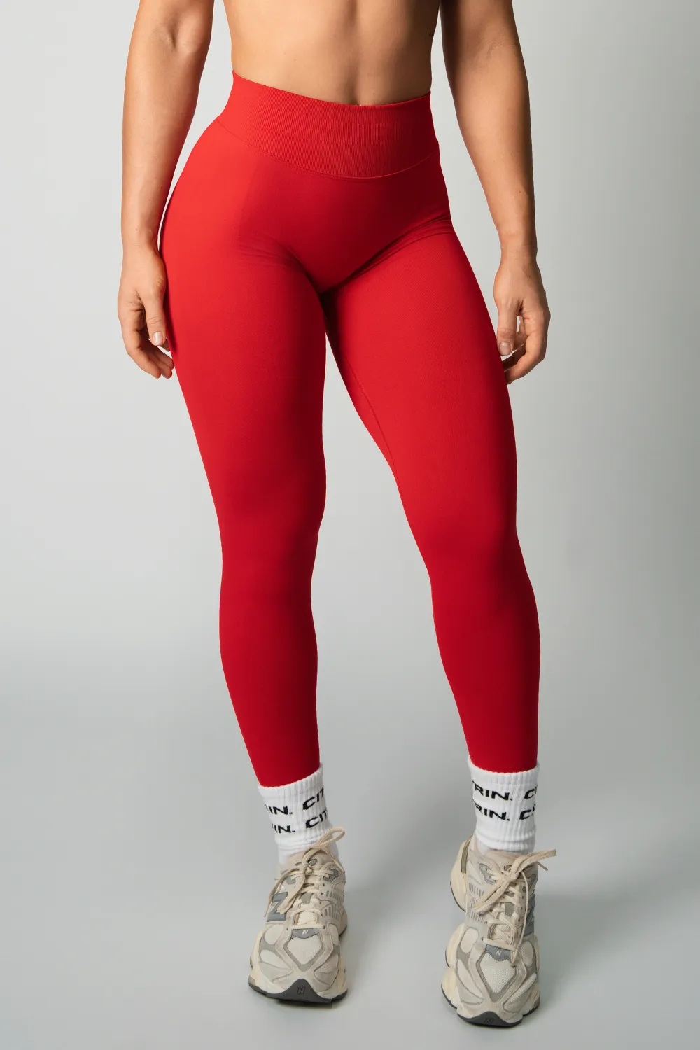 TRUE SHAPE FULL LENGTH LEGGINGS - RED