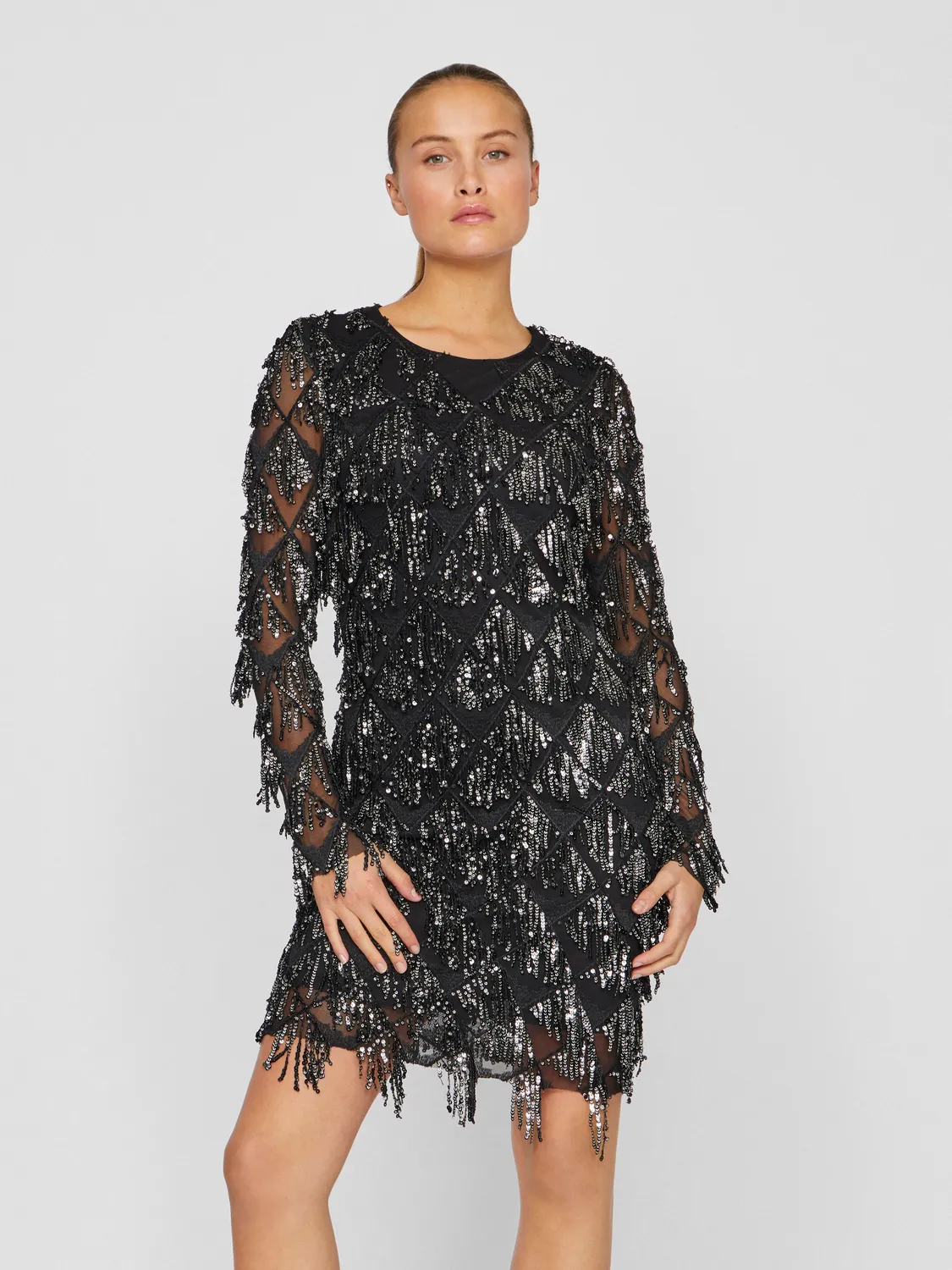 VIFRANCIE Short Dress - Meteorite