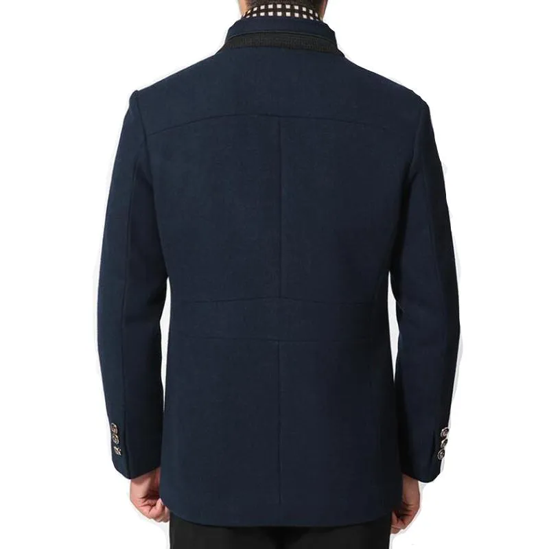 West Louis Wool Cashmere Detachable Scarf Coat