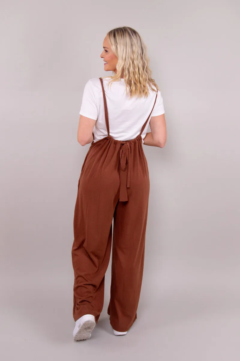 What I Want Suspender Overalls-Brown