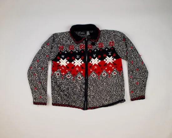 What's Black And White And Red All Over?-Medium Christmas Sweater