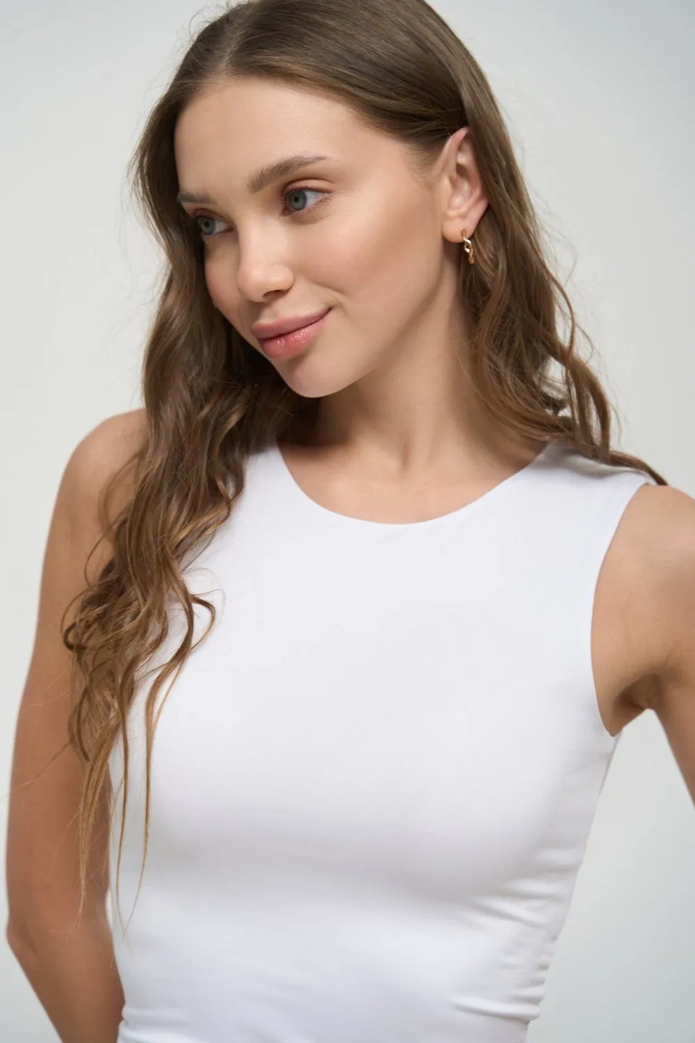 White Basic Tank Top