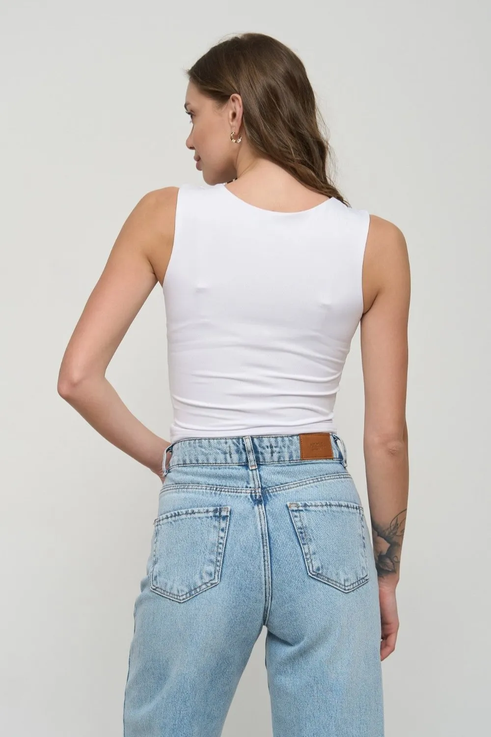 White Basic Tank Top