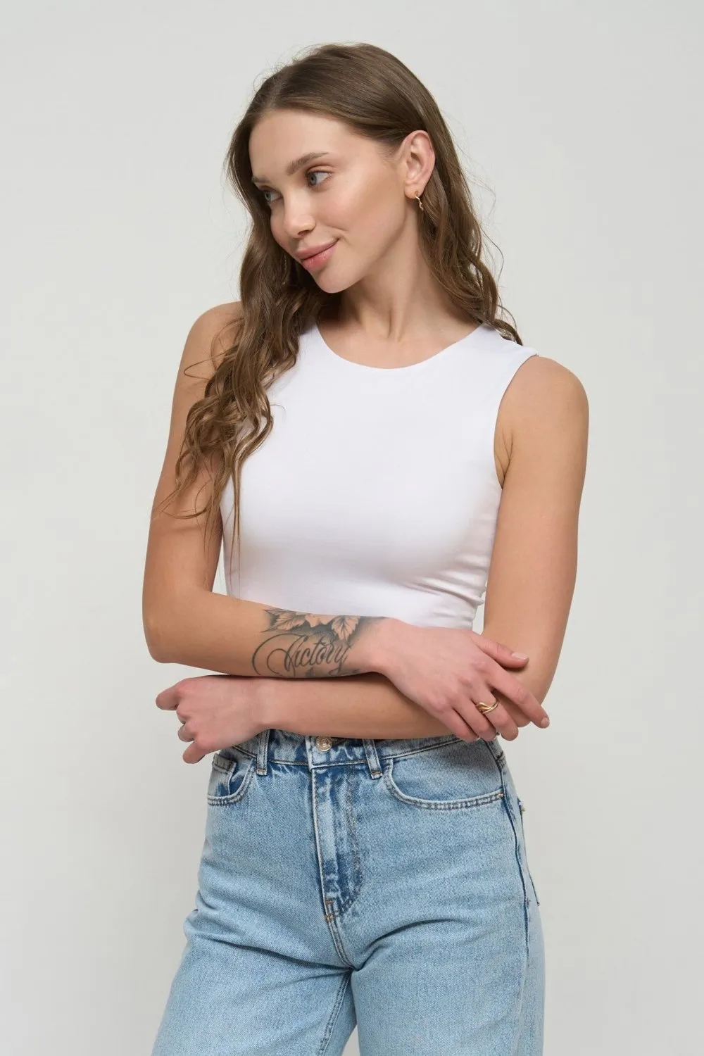 White Basic Tank Top
