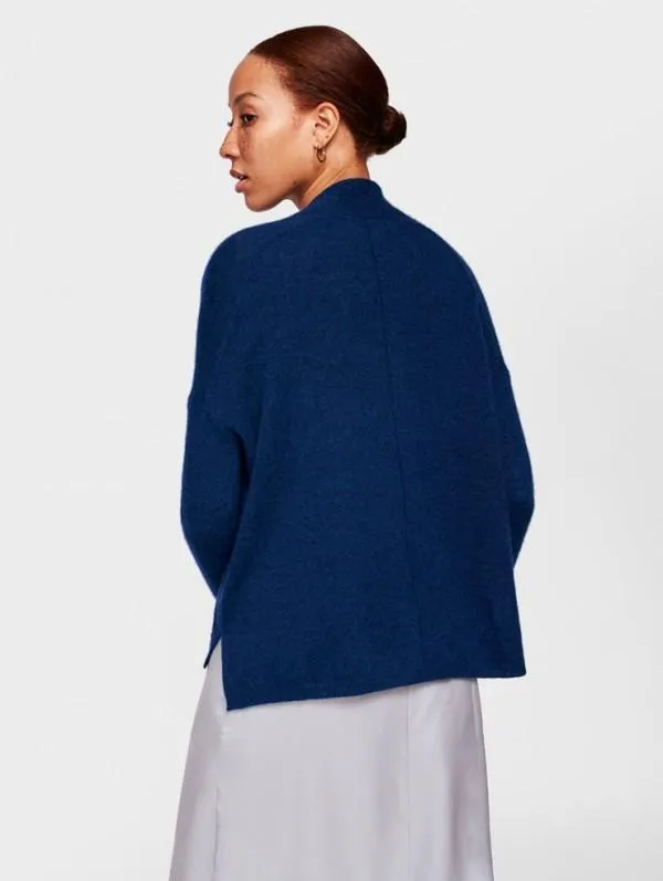 White   Warren - Pocket Open Cardigan Deep Teal Heather