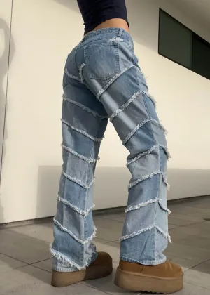 Y2k Patchwork Jeans (L)